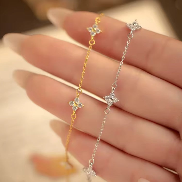 18K Stainless Steel Flower Bracelett