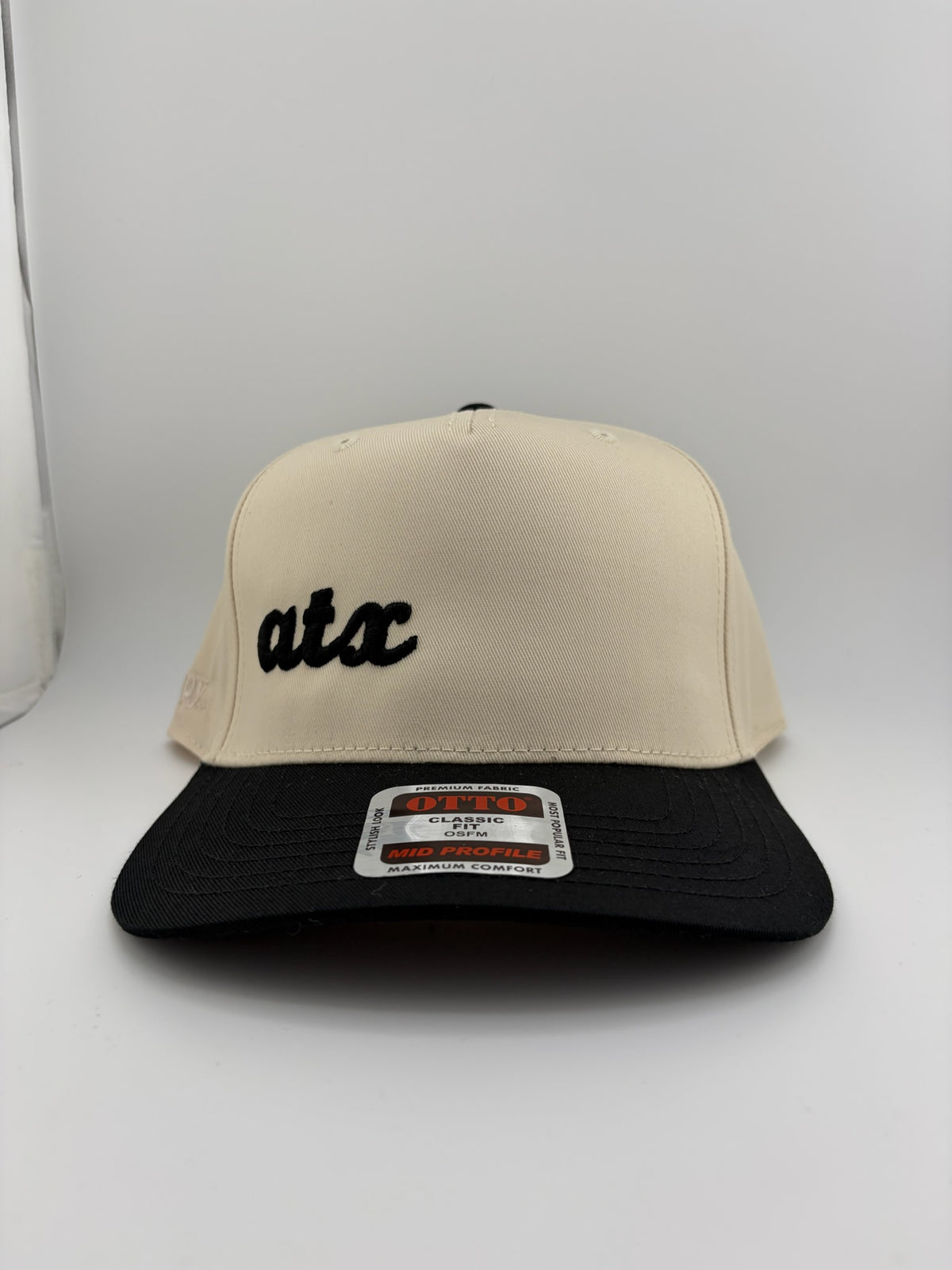 ATX Embroidered 5 Panel Linen Trucker Hat