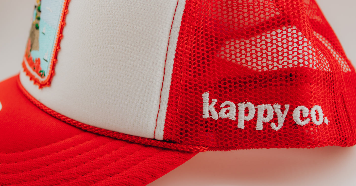 Amalfi Coast Patched Foam Trucker Hat