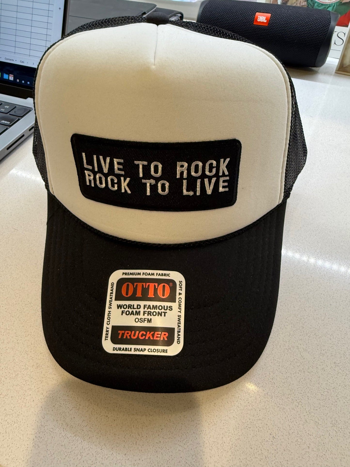 Live To Rock Rock To Live Trucker Hat