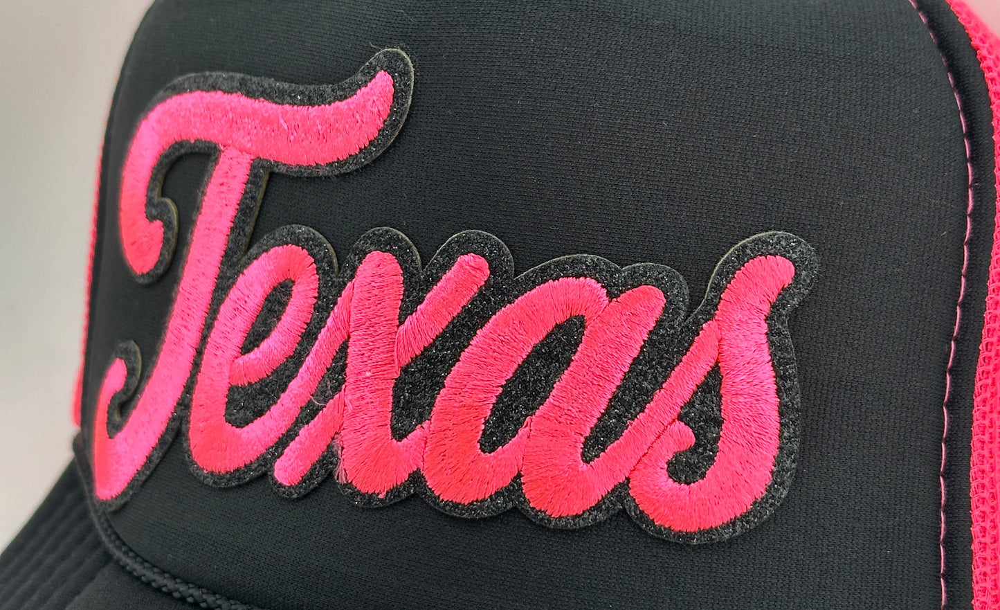 Texas Glitter Embroidered Patch Two Tone Foam Trucker Hat
