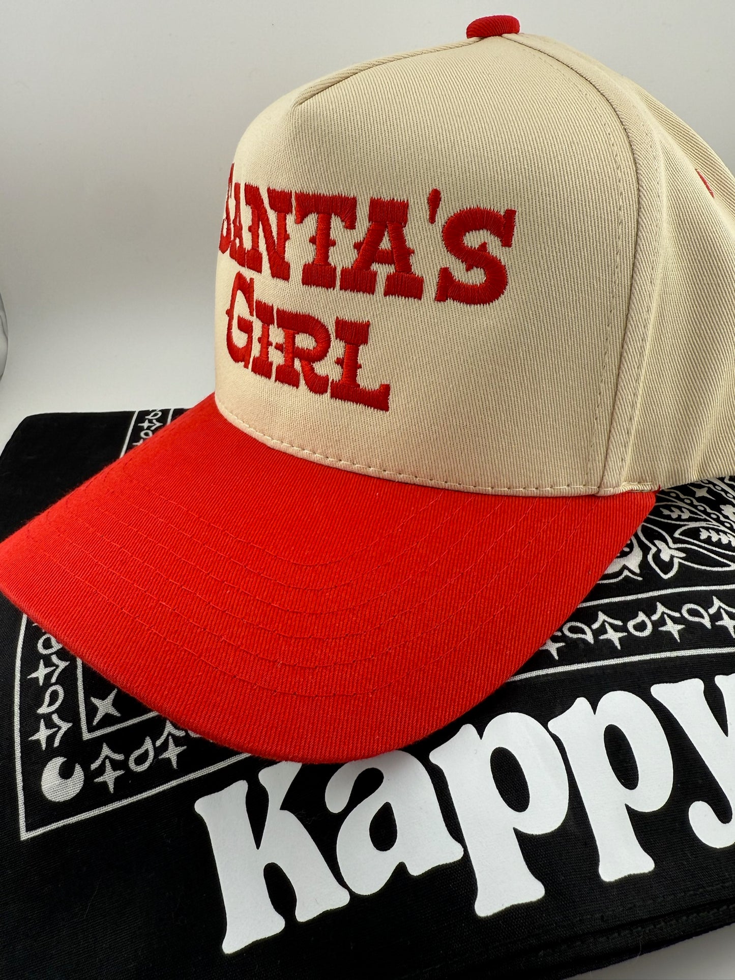 Santa's Girl Embroidered Baseball Cap