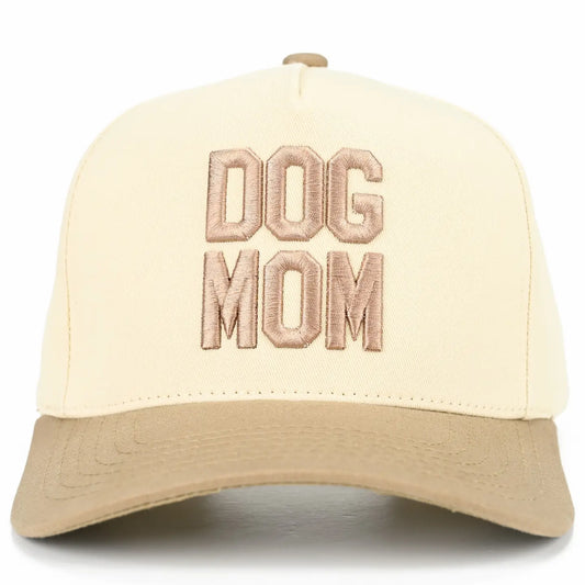 Dog Mom 3D Embroidered Linen Hat