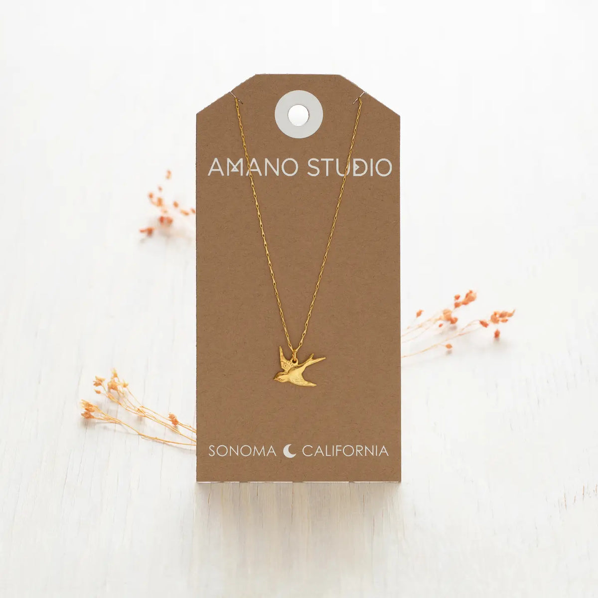 Tiny Swallow Bird Necklace