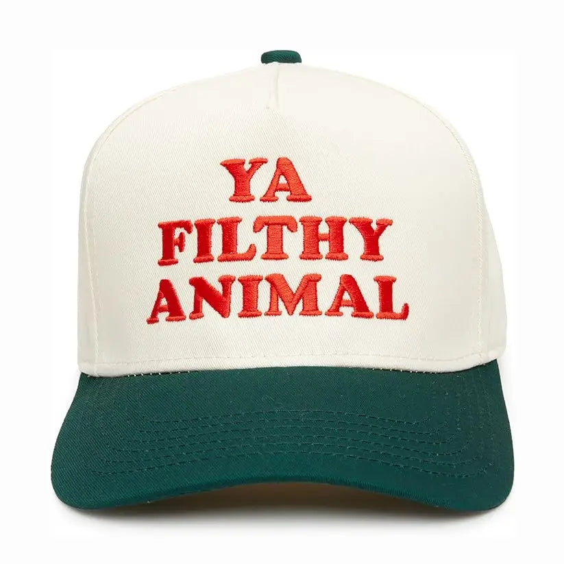 Ya Filthy Animal Embroidered Two Tone Linen Trucker Hat