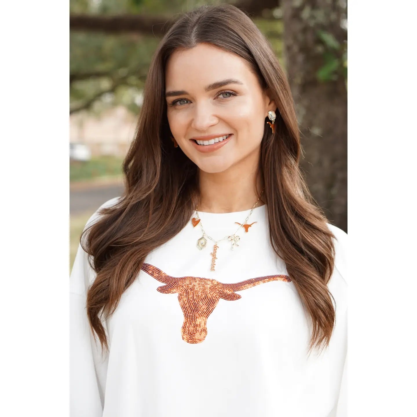 Texas Longhorns Paper Clip Charm Collector Necklace