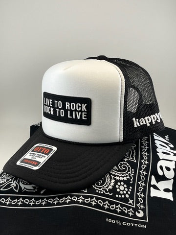 Live To Rock Rock To Live Trucker Hat