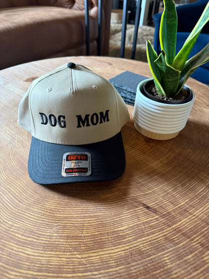 Dog Mom 3D Embroidered Linen Hat
