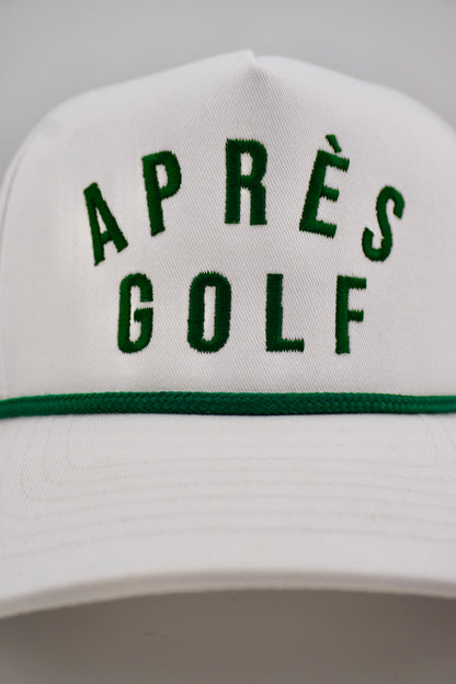 Après Golf Embroidered Linen Trucker Hat