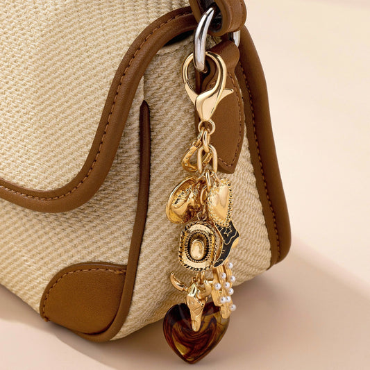 WESTERN HEART CROSS HAT BOOT HEART BAG CHARM