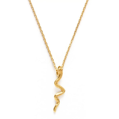Tiny Gold Serpent Necklace