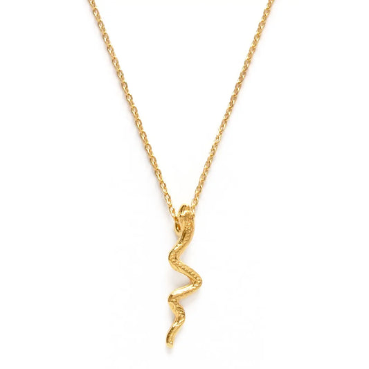 Tiny Gold Serpent Necklace