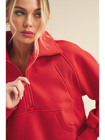 Dove Funnel Neck Half Zip