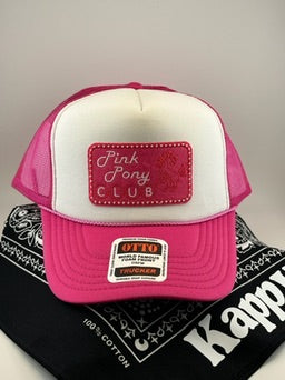 Pink Pony Club White & Pink Trucker Hat