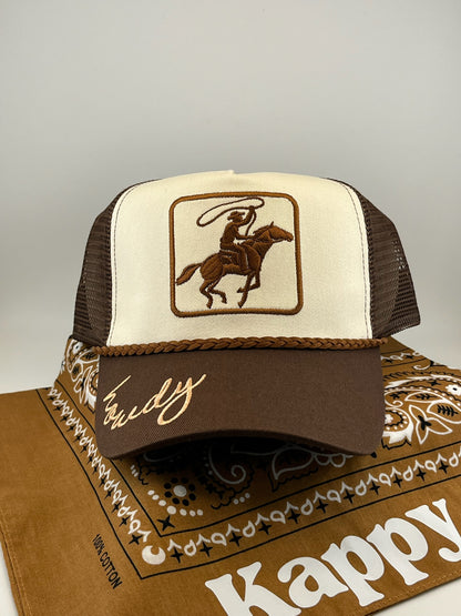Roping Cowboy Embroidered Howdy Hat
