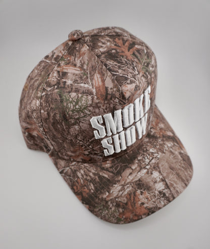 Smoke Show Embroidered Linen Trucker Hat