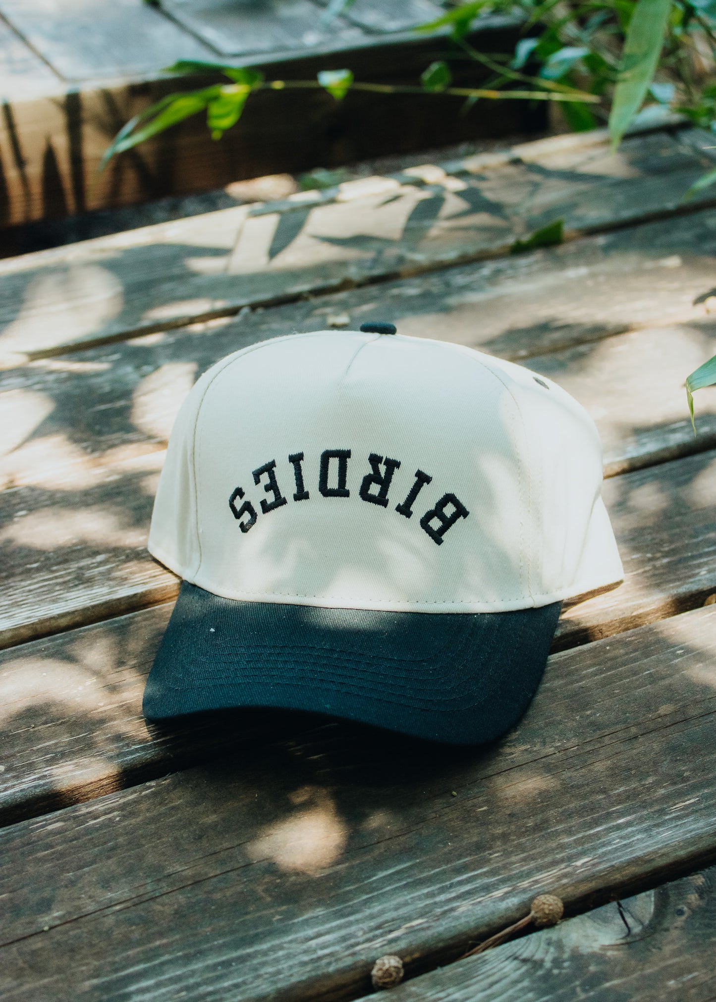 Birdies Embroidered Linen Trucker Hat