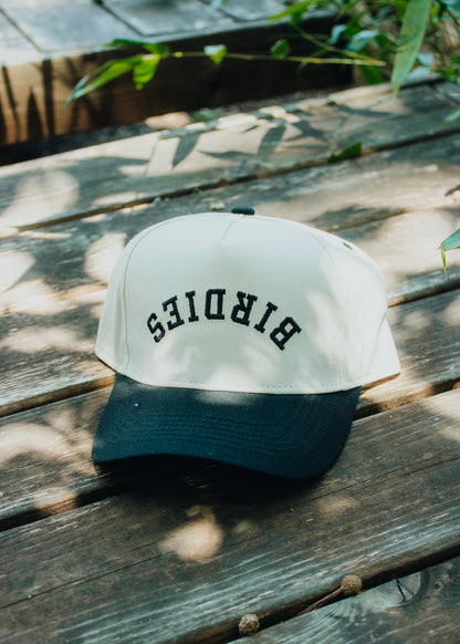 Birdies Embroidered Linen Trucker Hat