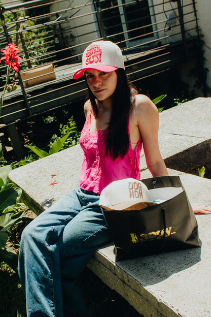 Girls Just Wanna Have Sun Embroidered Linen Trucker Hat