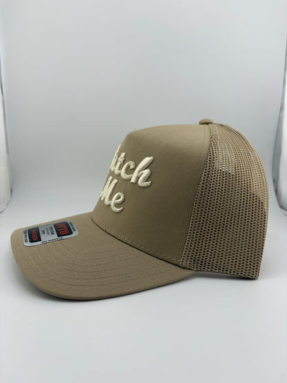 Catch Me 5 Panel Linen Trucker Hat