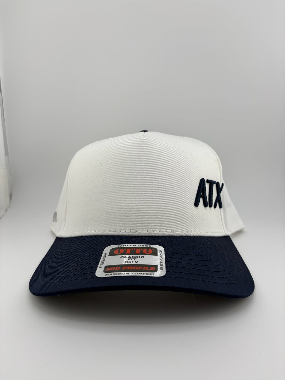 ATX Embroidered 5 Panel Linen Trucker Hat