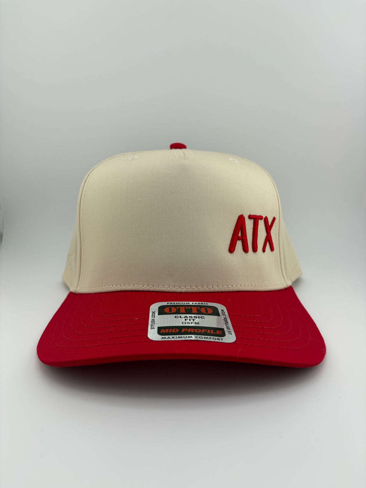 ATX Embroidered 5 Panel Linen Trucker Hat