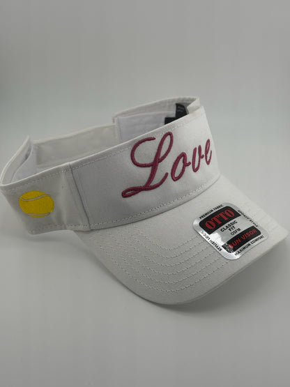 Tennis Love Embroidered Visor