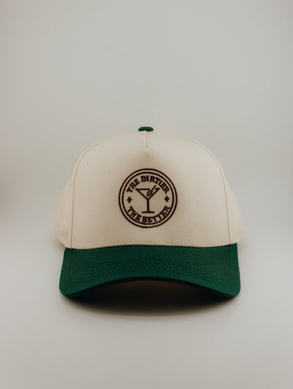The Dirtier the Better Embroidered Linen Trucker Hat
