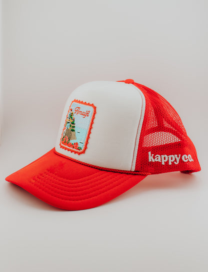 Amalfi Coast Patched Foam Trucker Hat