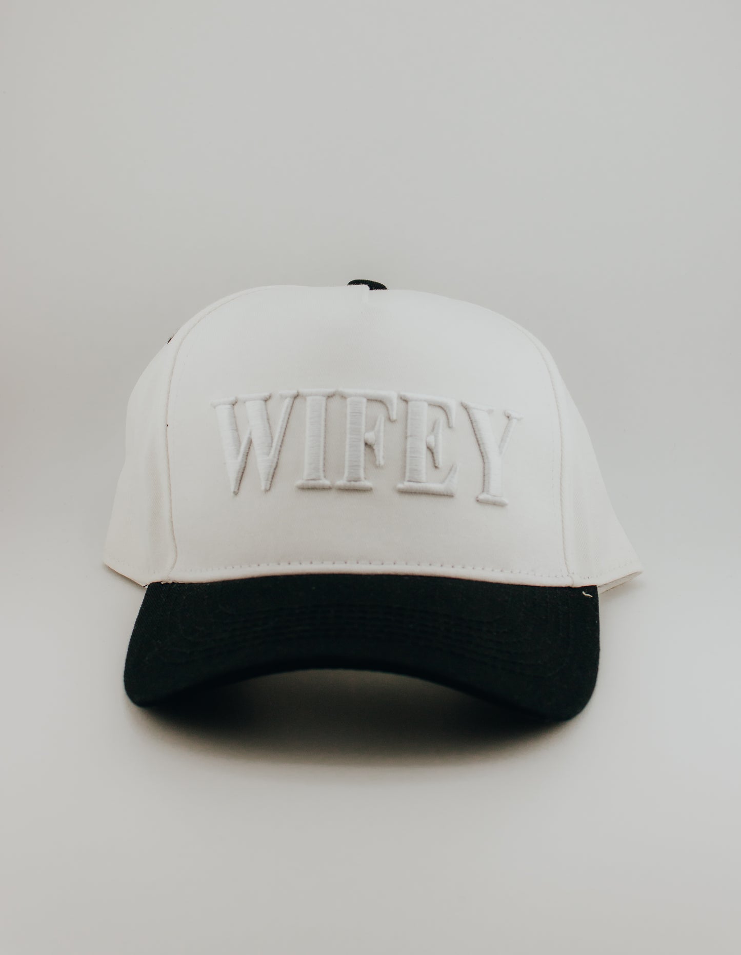WIFEY 3D Embroidered Linen Trucker Hat