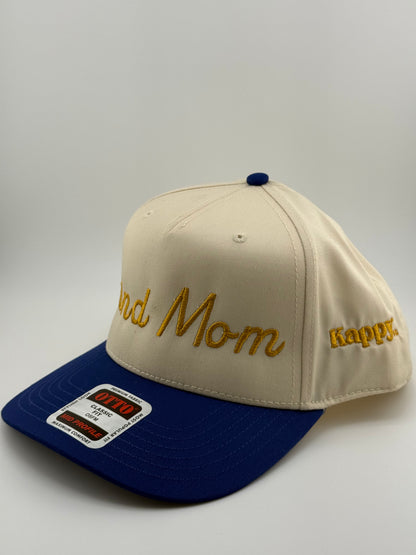 Band Mom Embroidered Two Tone Linen Hat