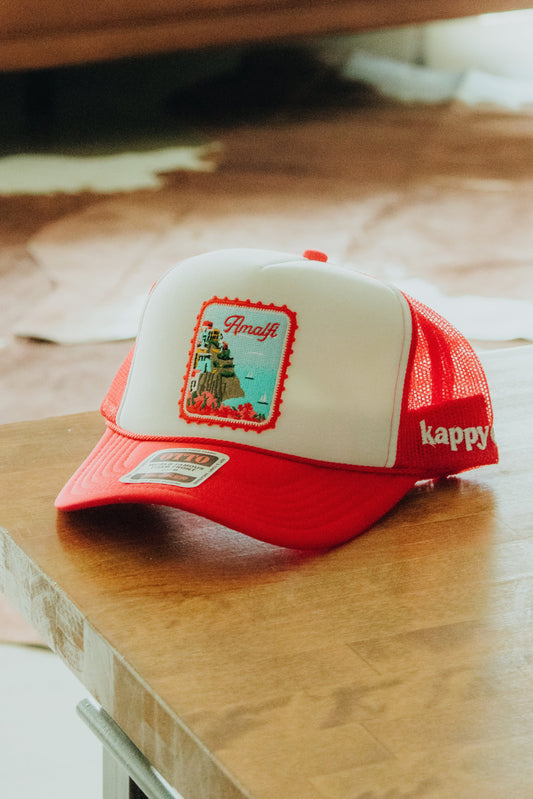 Amalfi Coast Patched Foam Trucker Hat