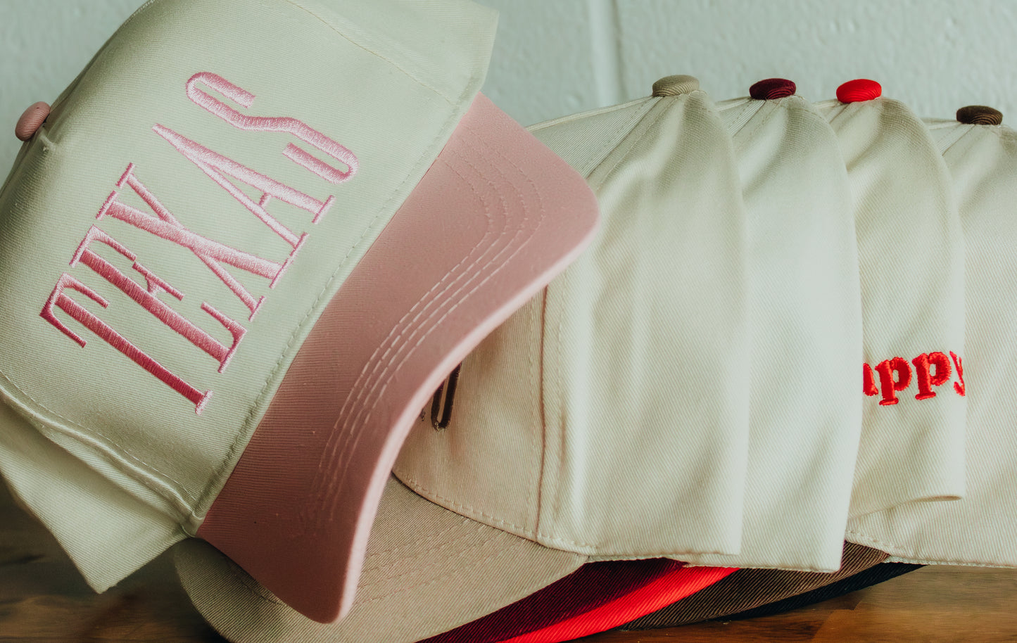 TEXAS Embroidered Linen Hats