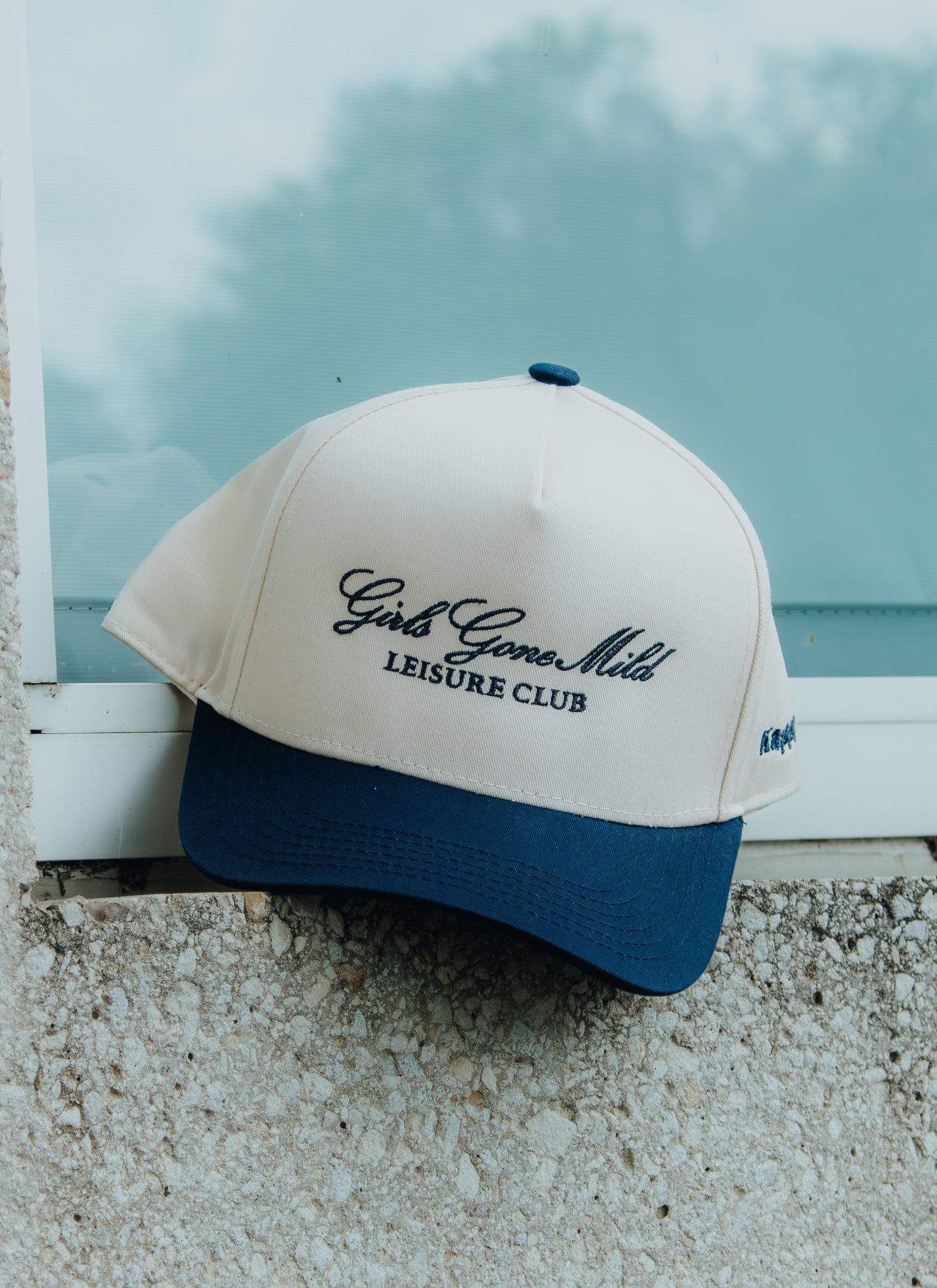 Girls Gone Mild Embroidered Linen Trucker Hat