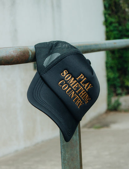 Play Something Country Embroidered Trucker Hat
