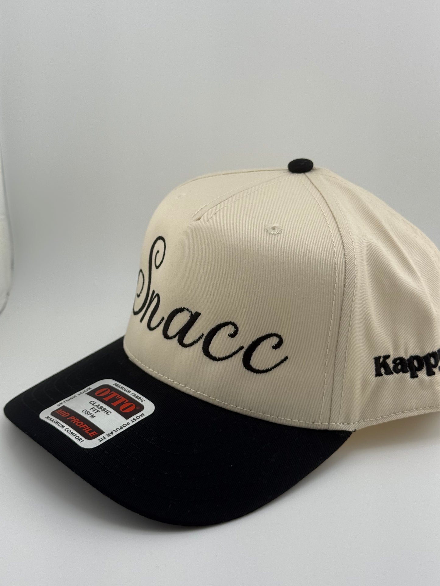 "Snacc" Embroidered Two-Tone Trucker Hat