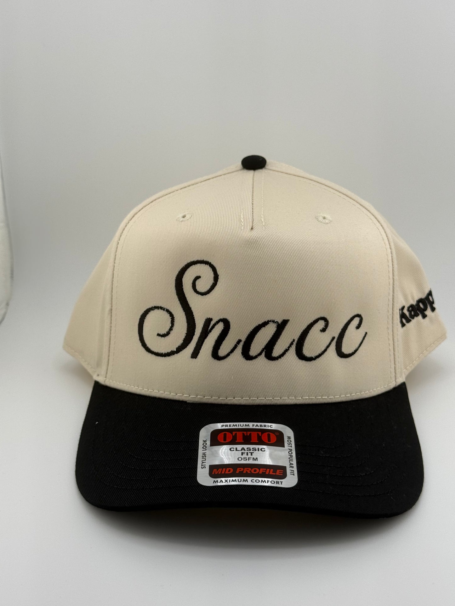 "Snacc" Embroidered Two-Tone Trucker Hat