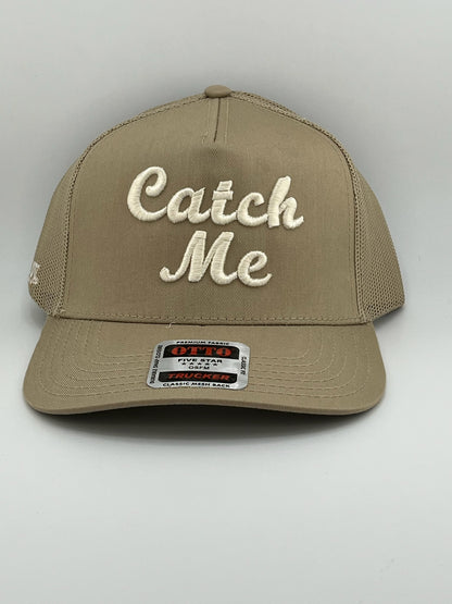 Catch Me 5 Panel Linen Trucker Hat