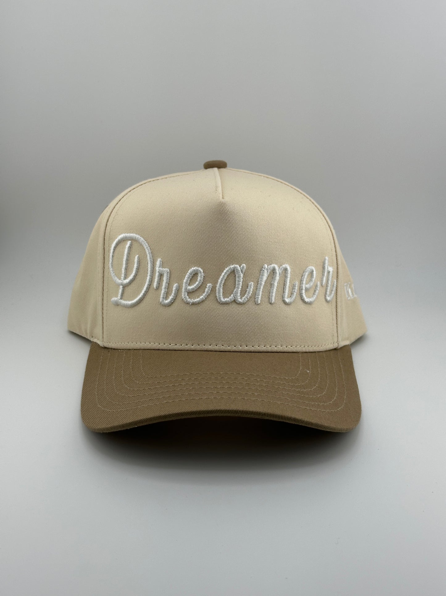 Dreamer 3-D Embroidered Linen Trucker Hat