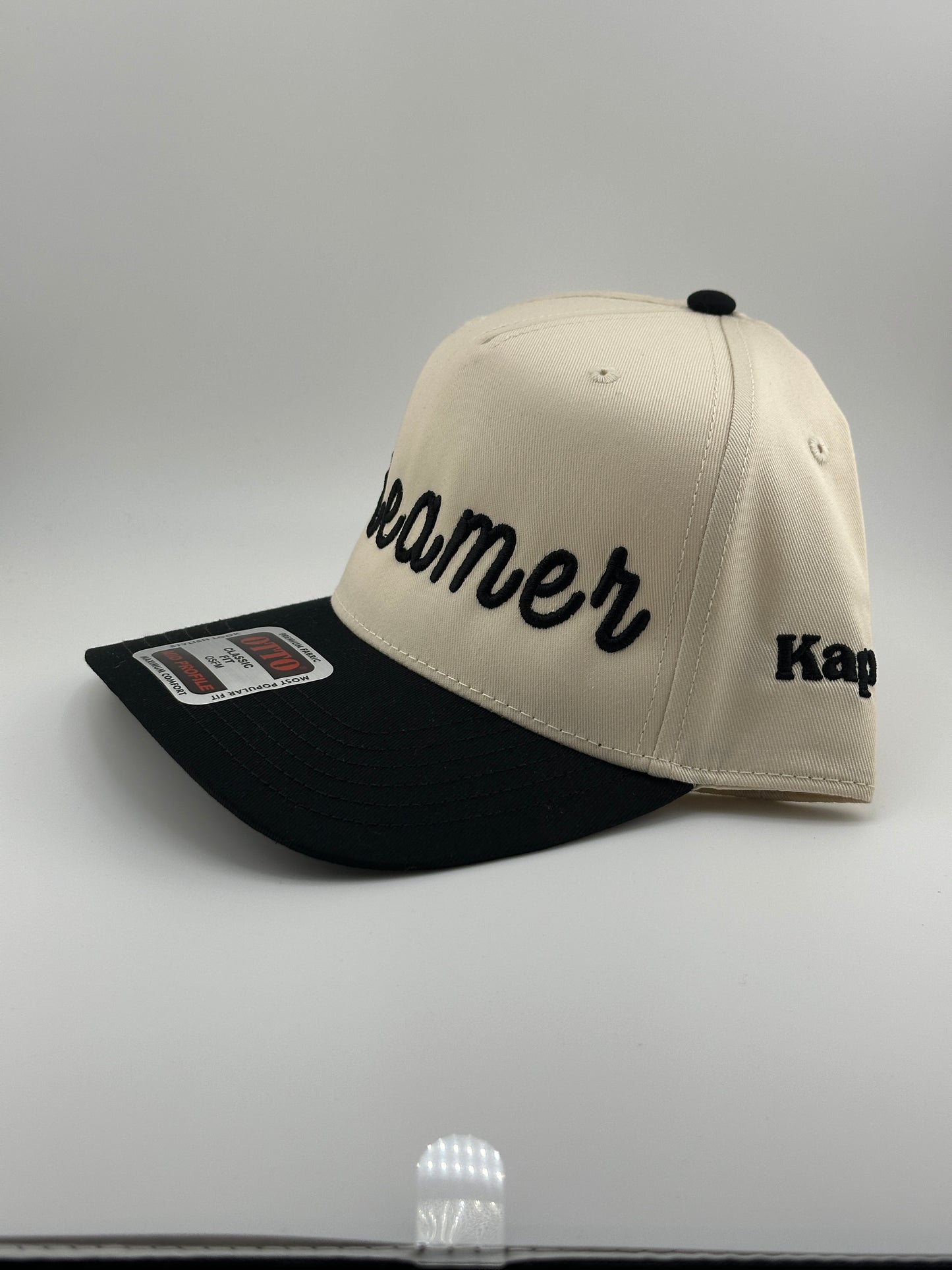 Dreamer 3-D Embroidered Linen Trucker Hat