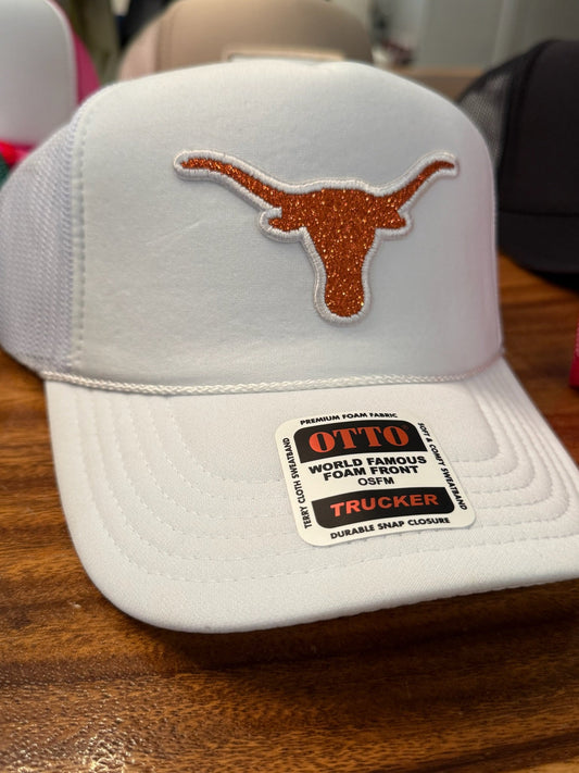 Sparkly UT Hook 'Em Horns Otto Trucker Hat