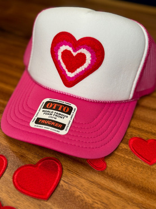 Fuzzy Heart Otto Trucker Hat