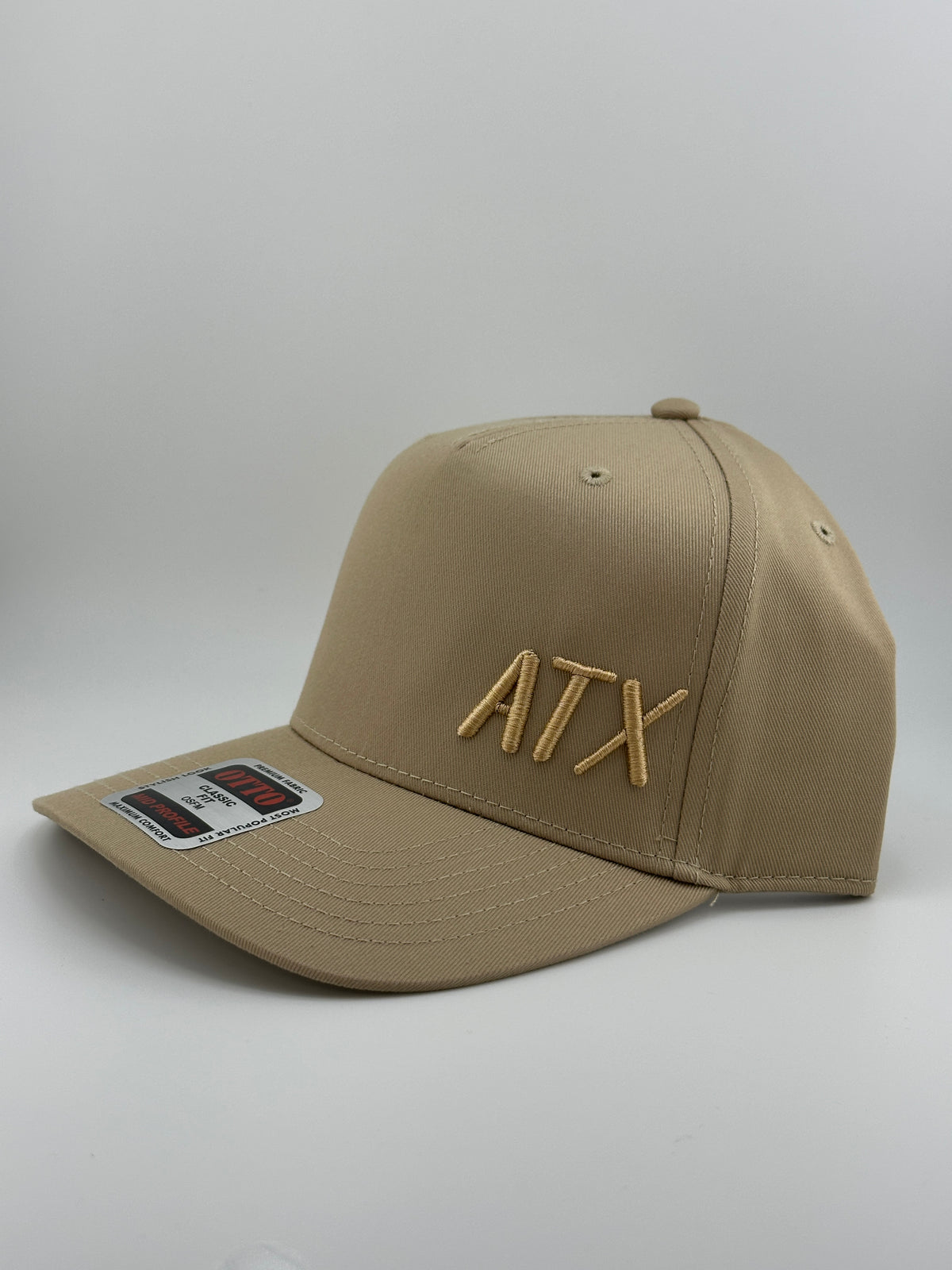 ATX Embroidered 5 Panel Linen Trucker Hat
