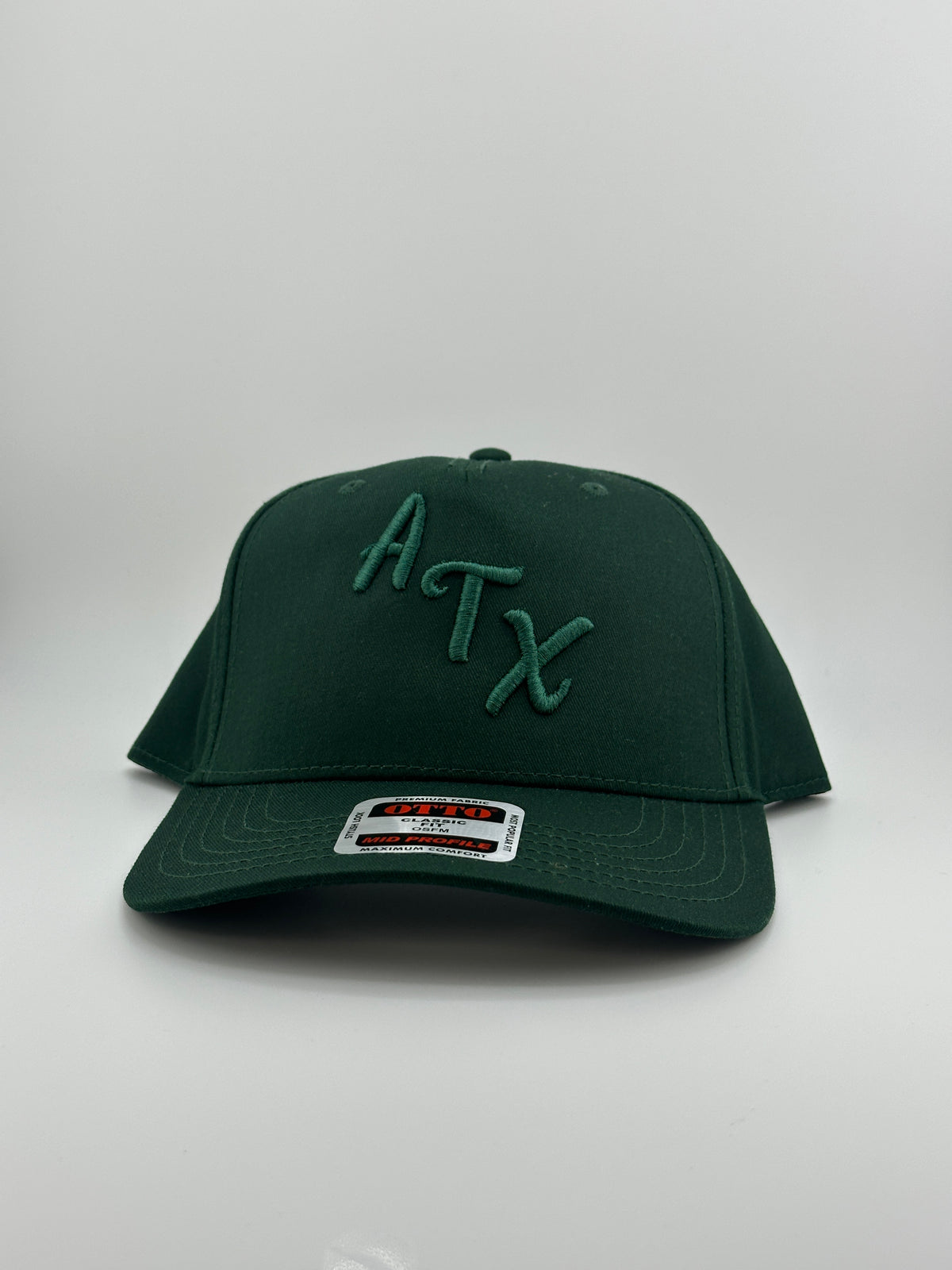 ATX Embroidered 5 Panel Linen Trucker Hat