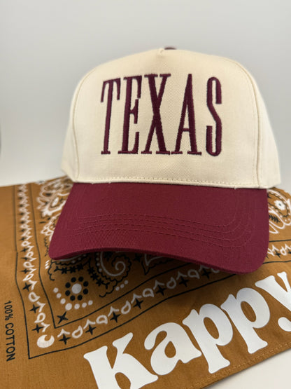 TEXAS Embroidered Linen Hats