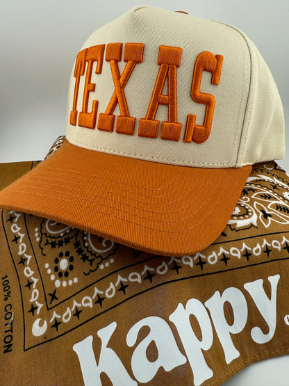 TEXAS 3D Embroidered Linen Hat