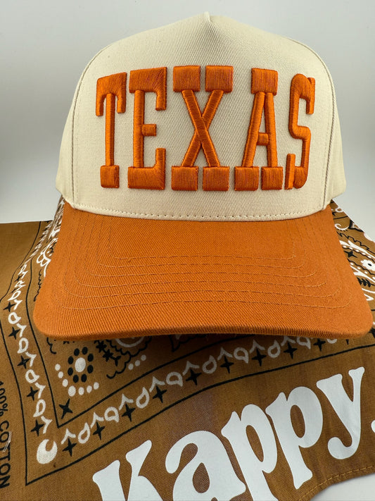 TEXAS 3D Embroidered Linen Hat