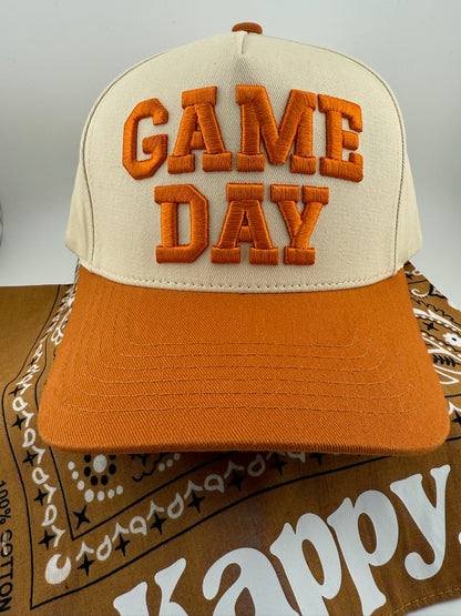 Game Day 3D Embroidered Linen Hat