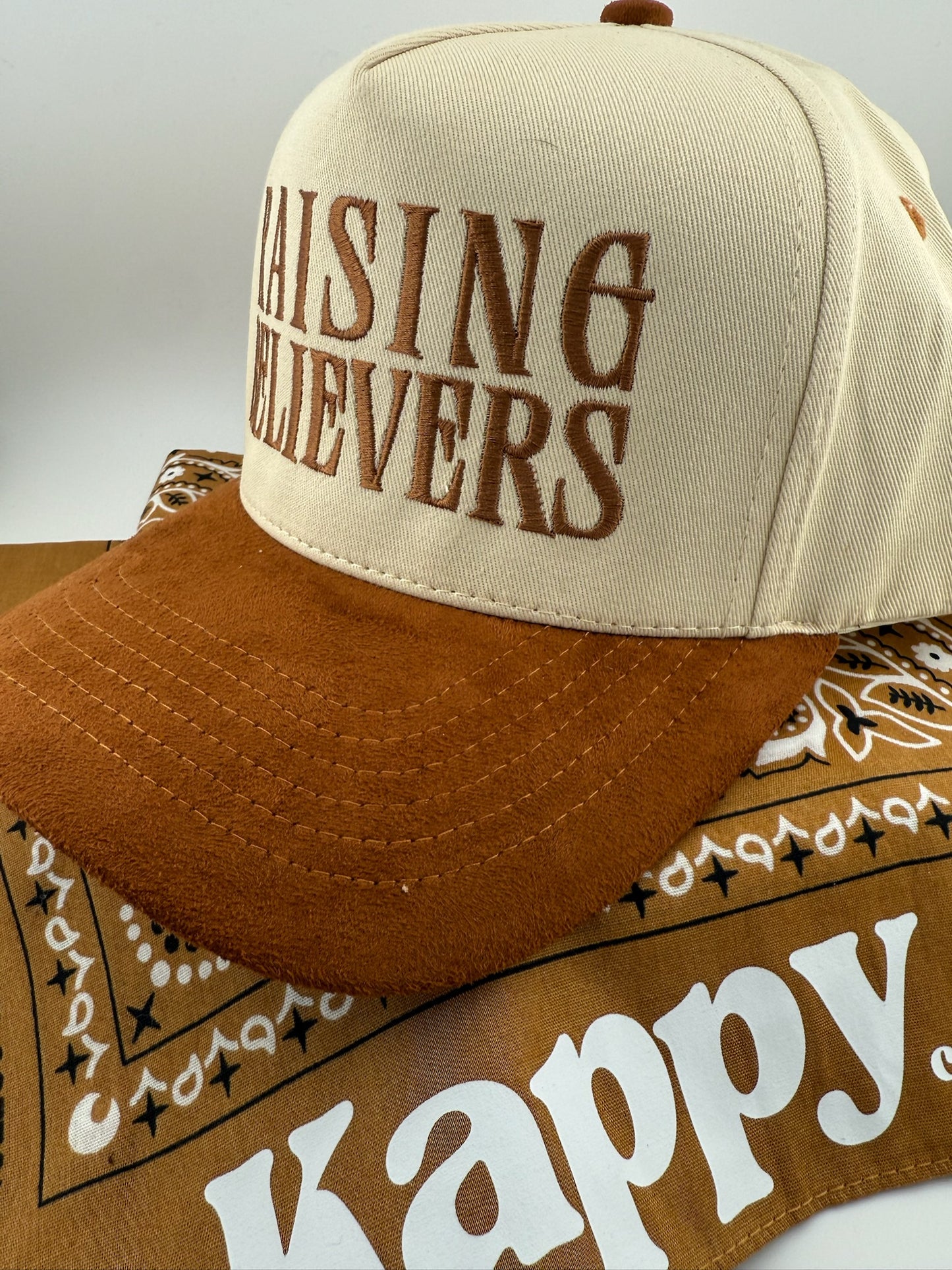 Raising Believers Embroidered Suede Bill Hat