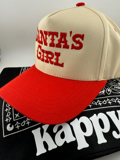 Santa's Girl Embroidered Baseball Cap
